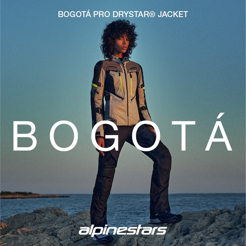 Blouson moto femme Alpinestars Stella Bogota PRO Drystar gris-noir-jaune fluo