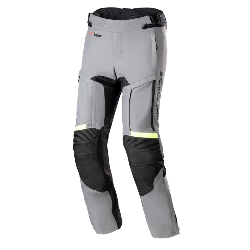 Pantalon moto Alpinestars Bogota Pro Drystar 3 saisons Gris-Noir-Jaune fluo