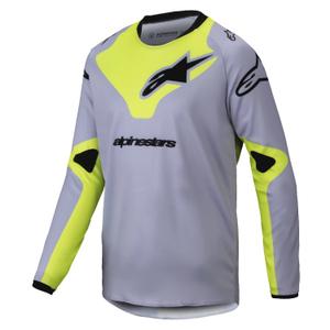 Maillot motocross enfant Alpinestars Racer Veil gris-jaune fluo