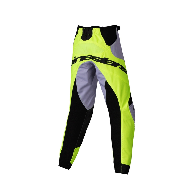 Pantalon de motocross Alpinestars Racer Veil Kids gris-jaune fluo