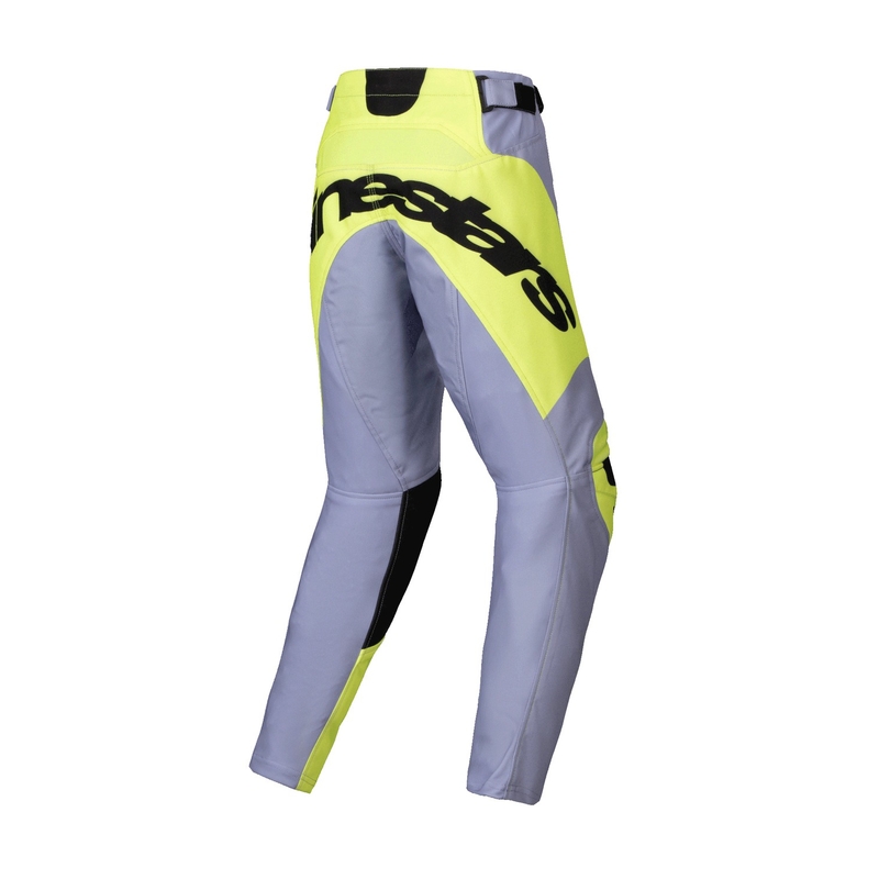 Pantalon de motocross Alpinestars Racer Veil pour enfants gris-jaune fluo
