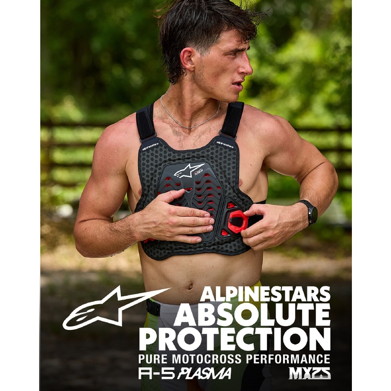 Protection thoracique Alpinestars A-5 Plasma noir-rouge-blanc