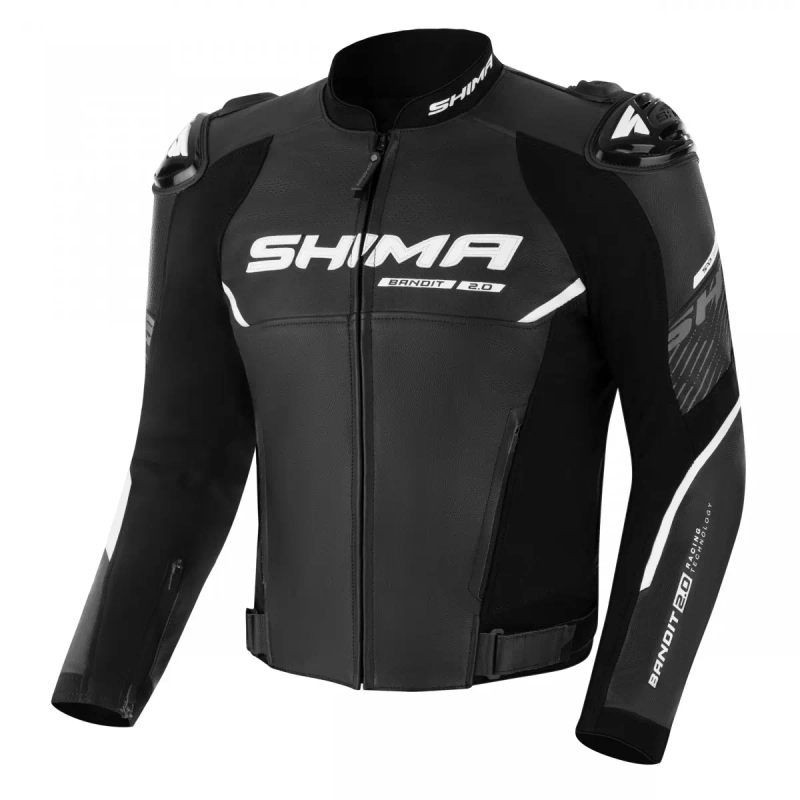 Blouson moto en cuir Shima Bandit 2.0 noir
