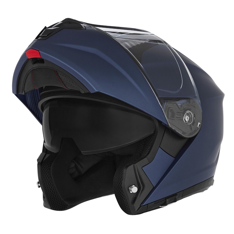 Casque moto modulable NOX N968 bleu mat