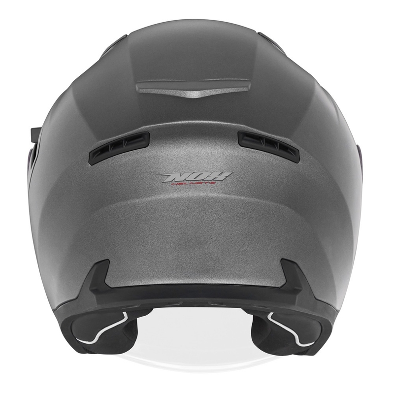 Casque moto ouvert NOX N130 titane mat