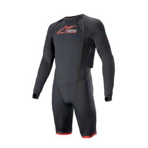 Couche extérieure de la veste airbag Alpinestars TECH-AIR®10 avec jambes courtes noir-rouge-gris