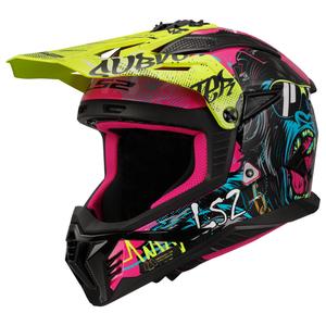 Casque de motocross LS2 MX708 Fast II Gorilla violet-jaune