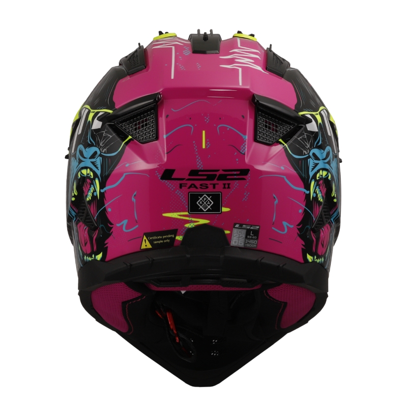 Casque de motocross LS2 MX708 Fast II Gorilla violet-jaune