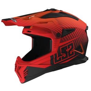 Casque de motocross LS2 MX708 Fast II Duck orange-rouge