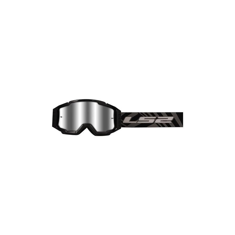 Lunettes de motocross LS2 Charger PRO noir avec plexi argenté