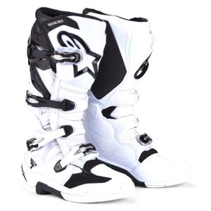 Bottes de moto Alpinestars Tech 7 blanches et noires 2025
