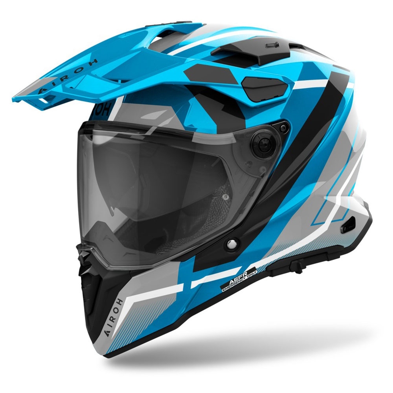 Casque enduro Airoh Commander 2 Mavick bleu brillant