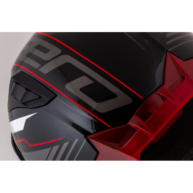 Casque moto intégral Cassida Aero Drome noir-rouge-blanc-gris