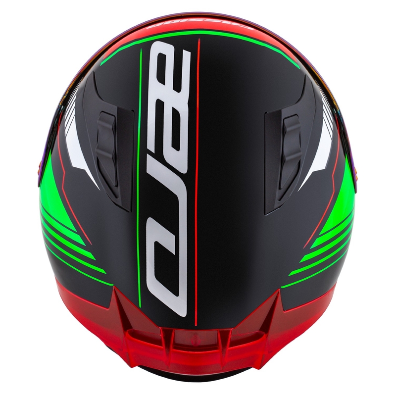 Casque moto intégral Cassida Aero Drome noir-rouge-vert-blanc