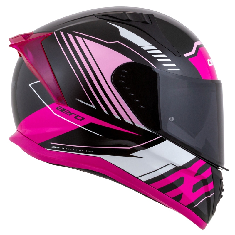 Casque de moto intégral Cassida Aero Drome noir-rose-blanc