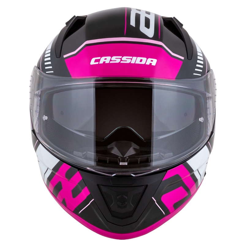 Casque de moto intégral Cassida Aero Drome noir-rose-blanc
