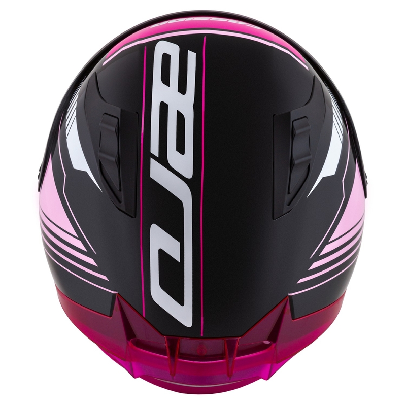 Casque de moto intégral Cassida Aero Drome noir-rose-blanc