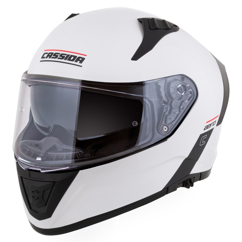 Casque moto Cassida Aero integral blanc-noir mat