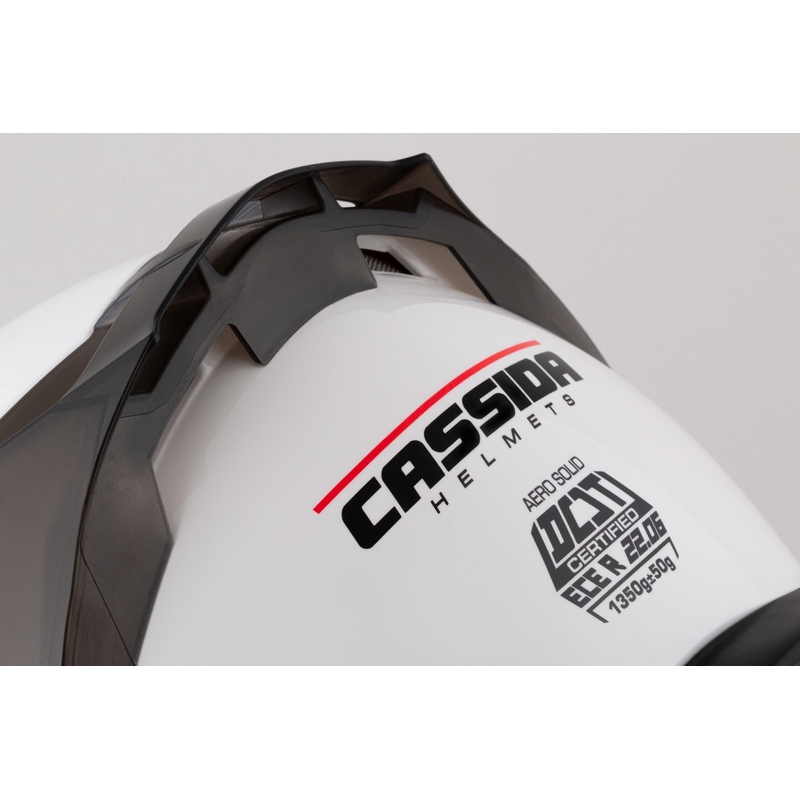 Casque moto Cassida Aero integral blanc-noir mat