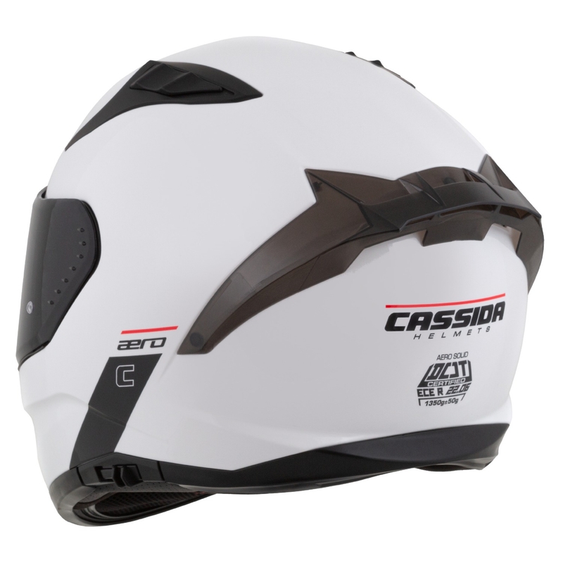Casque moto Cassida Aero integral blanc-noir mat