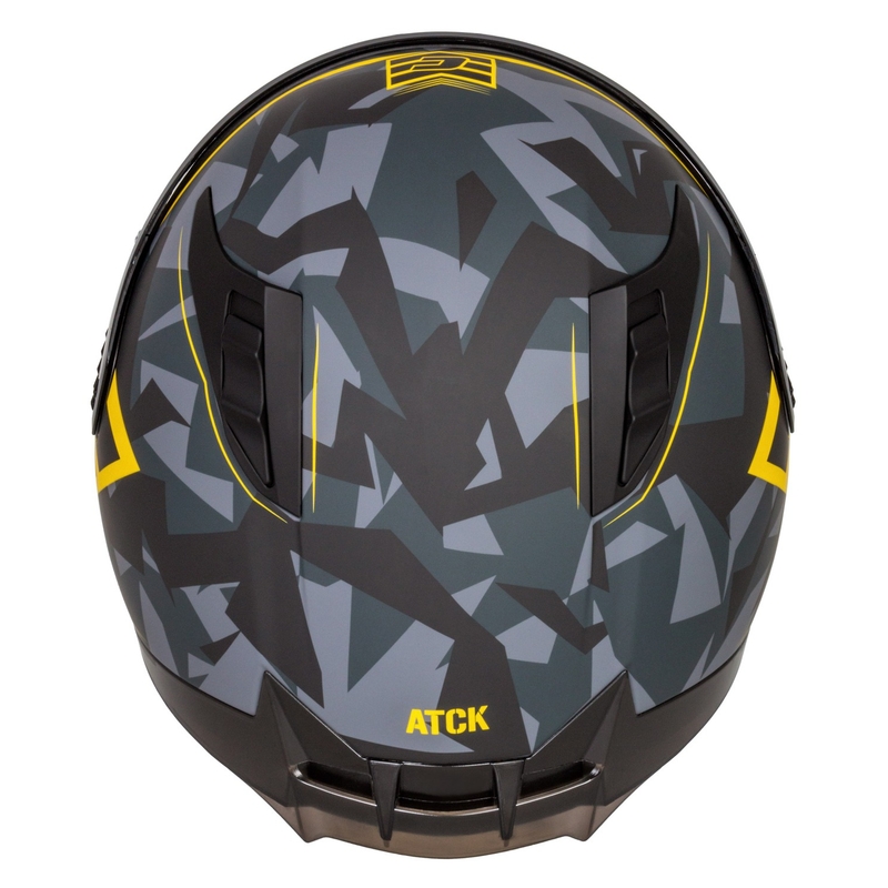 Casque moto intégral Cassida Aero camo gris-noir-jaune fluo