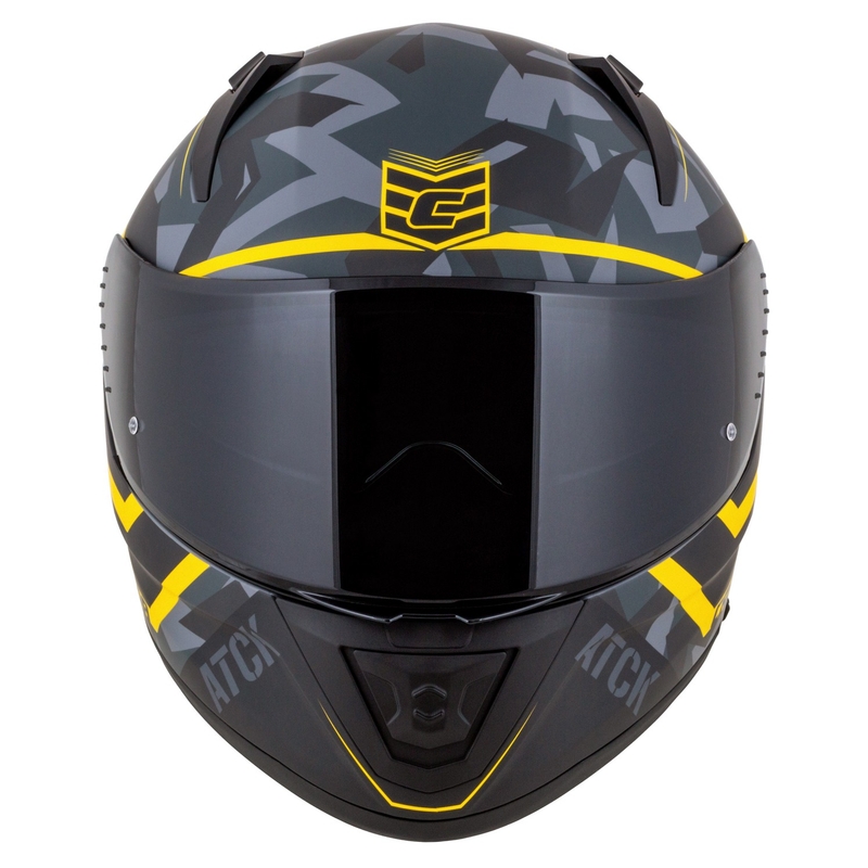 Casque moto intégral Cassida Aero camo gris-noir-jaune fluo