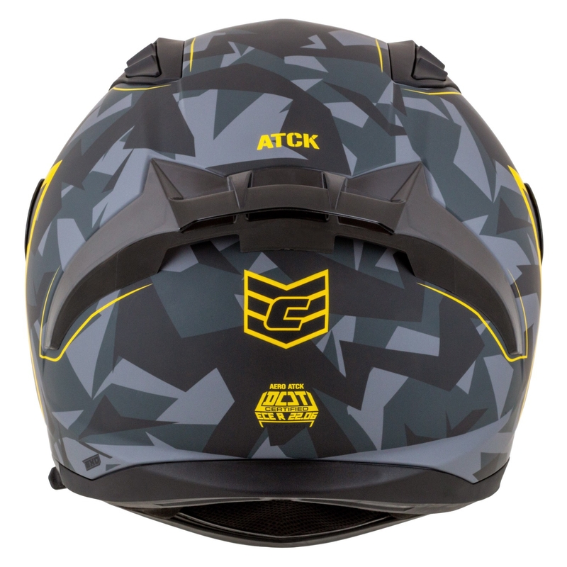 Casque moto intégral Cassida Aero camo gris-noir-jaune fluo