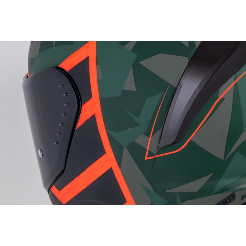 Casque moto intégral Cassida Aero ATCK camo vert-noir-gris-orange