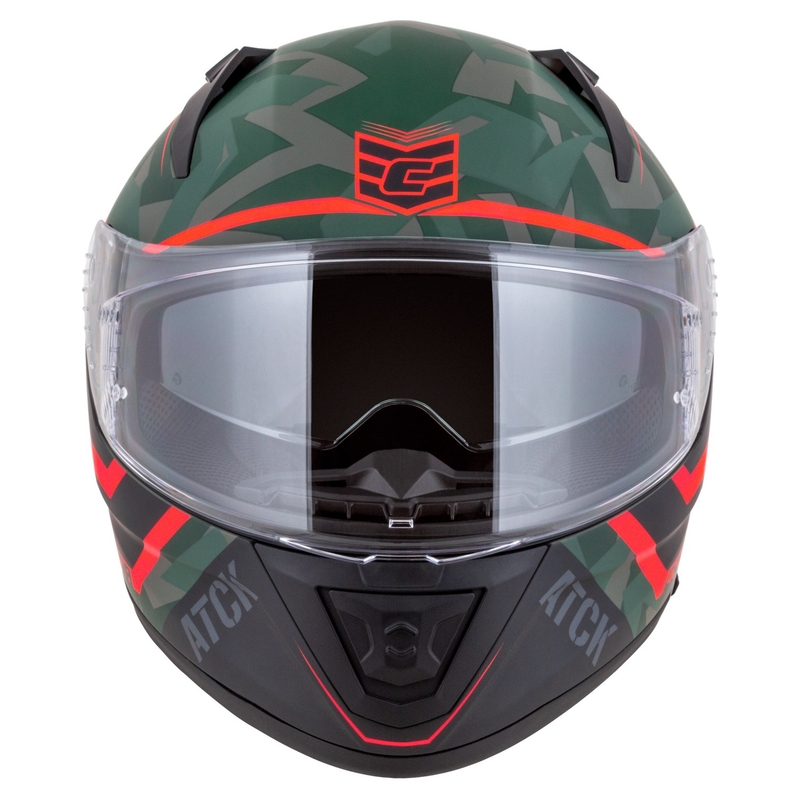 Casque moto intégral Cassida Aero ATCK camo vert-noir-gris-orange