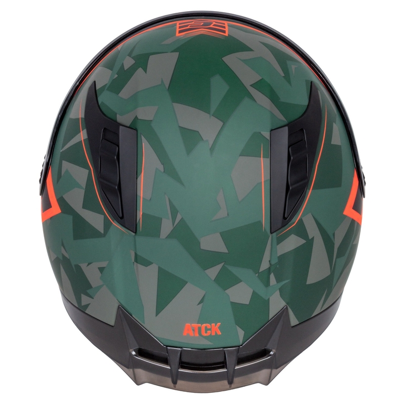 Casque moto intégral Cassida Aero ATCK camo vert-noir-gris-orange