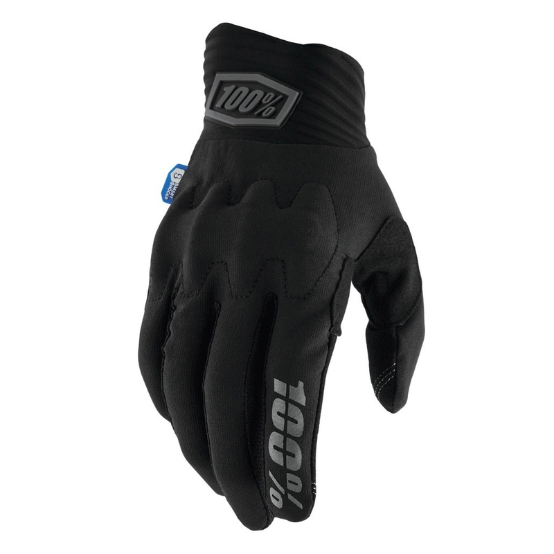 Gants motocross 100% Cognito Smart Shock noir