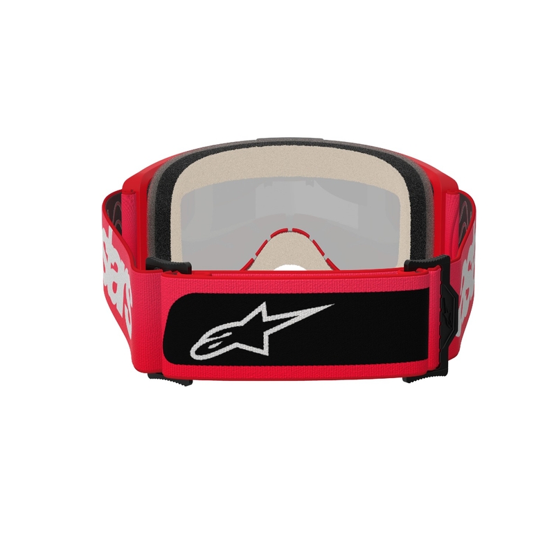 Lunettes de motocross Alpinestars Vision 5 Blaze rouge avec plexi miroir or