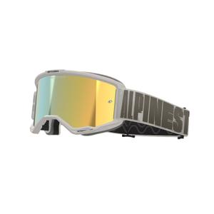Lunettes de motocross Alpinestars Vision 5 Hollow sand with mirrored gold plexi