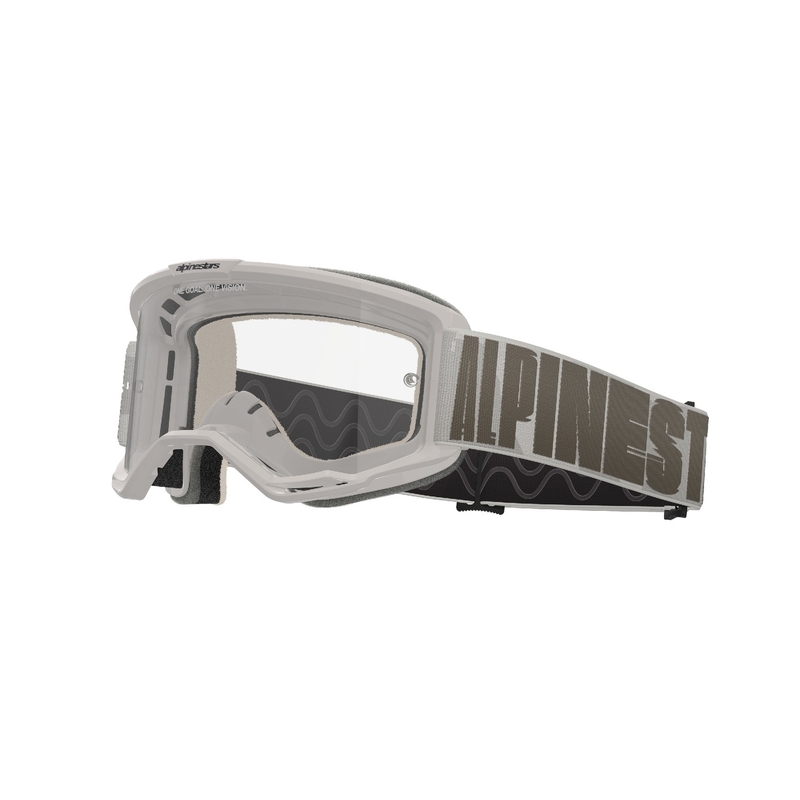 Lunettes de motocross Alpinestars Vision 5 Hollow sable avec plexi transparent