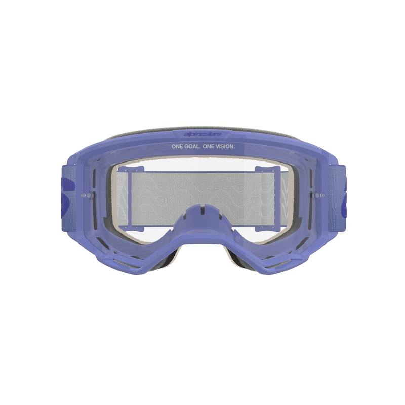 Lunettes de motocross Alpinestars Vision 5 Wordmark violet avec plexi transparent