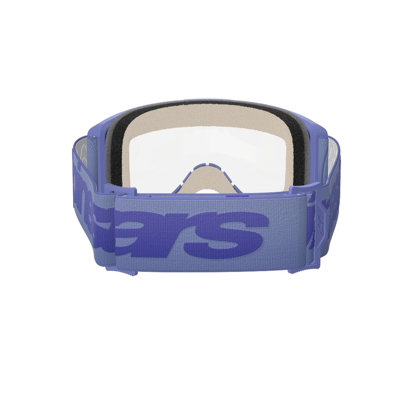 Lunettes de motocross Alpinestars Vision 5 Wordmark violet avec plexi transparent