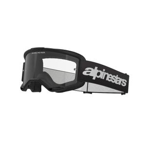 Lunettes de motocross Alpinestars Vision 3 Wordmark noir avec plexi transparent