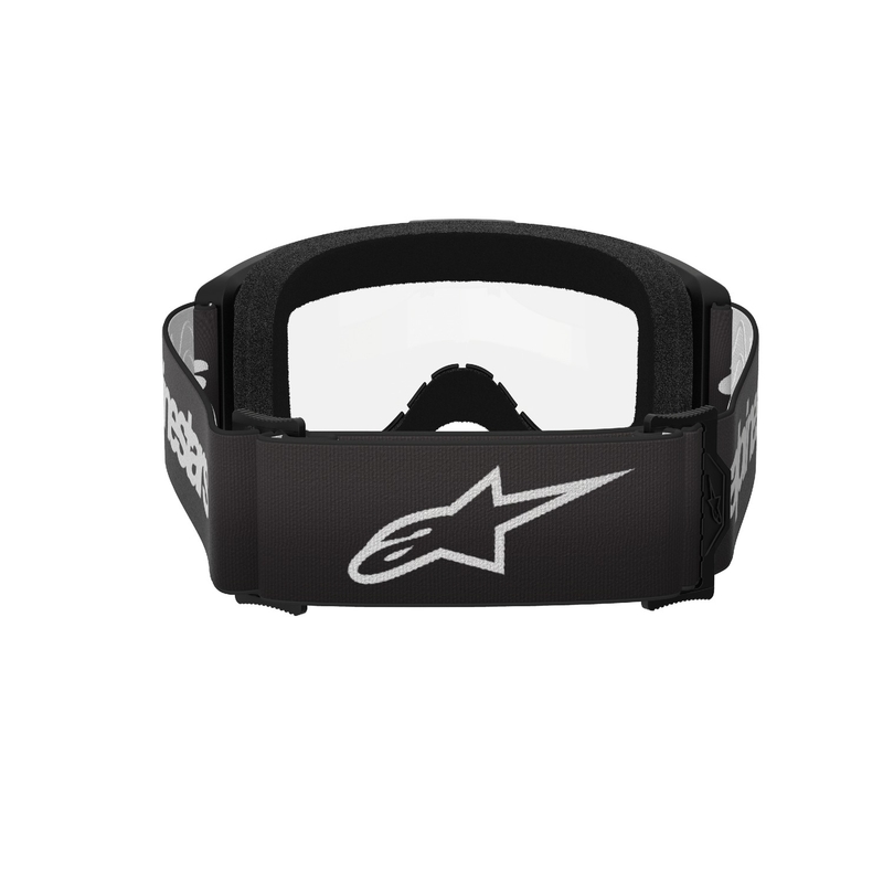Lunettes de motocross Alpinestars Vision 3 Wordmark noir avec plexi transparent