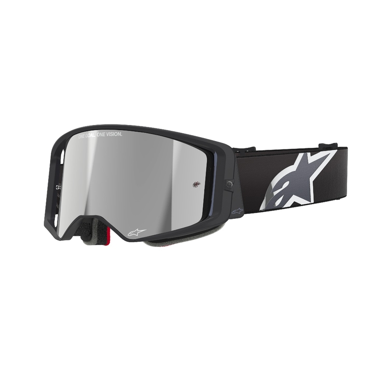 Alpinestars Supertech Corp Motocross Goggles noir et gris avec lentille argentée