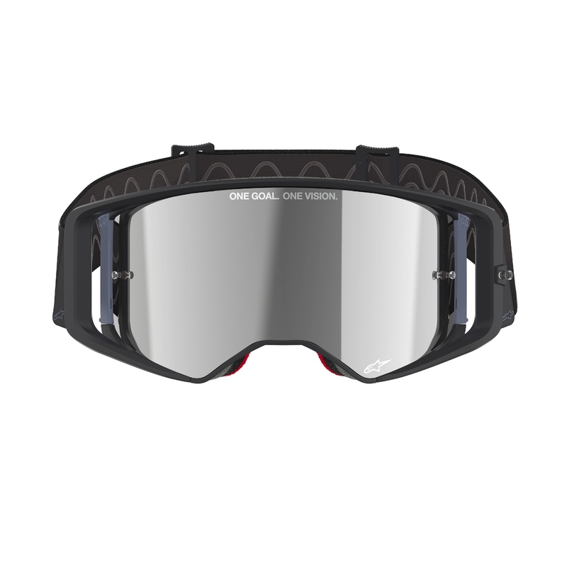 Alpinestars Supertech Corp Motocross Goggles noir et gris avec lentille argentée
