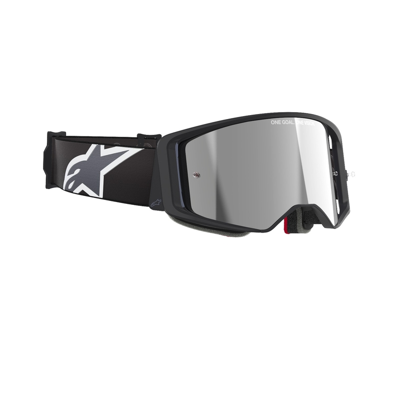 Alpinestars Supertech Corp Motocross Goggles noir et gris avec lentille argentée