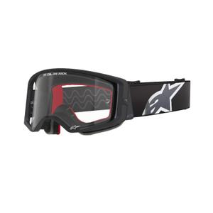 Lunettes de motocross Alpinestars Supertech Corp noires et grises avec oculaire transparent