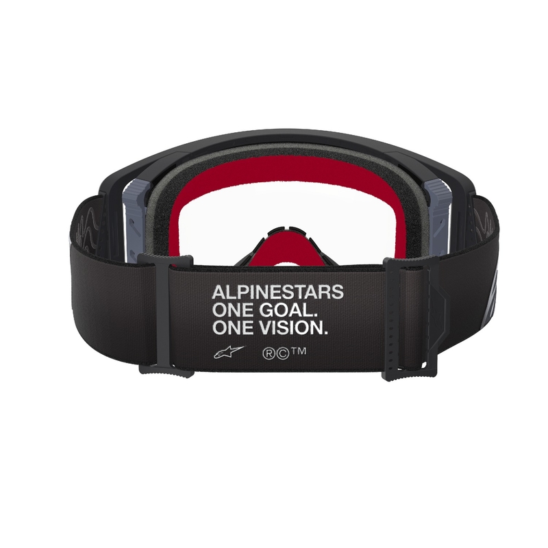 Lunettes de motocross Alpinestars Supertech Corp noires et grises avec oculaire transparent