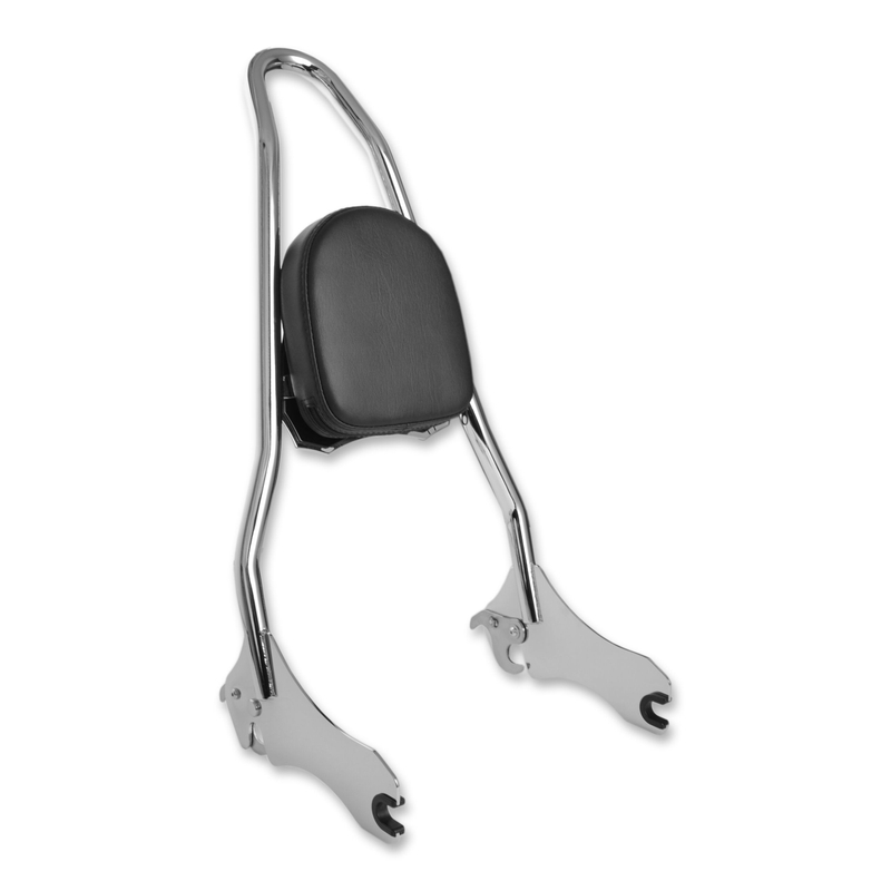Dispositif de retenue du passager pour Harley Sport Glide et Low Rider 2018 et plus récents, chromé avec coussin