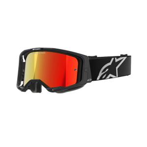Lunettes de motocross Alpinestars Vision 8 Corp noires avec lentilles rouges miroitées