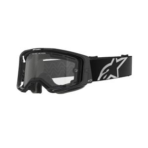 Lunettes de motocross Alpinestars Vision 8 Corp noires avec double lentille antibuée transparente