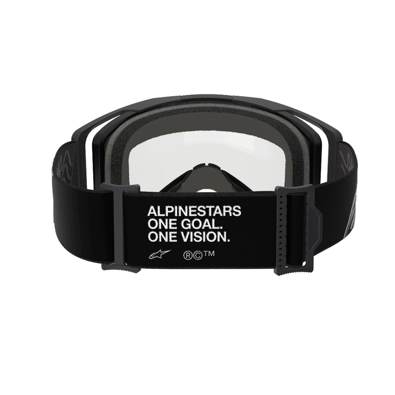 Lunettes de motocross Alpinestars Vision 8 Corp noires avec double lentille antibuée transparente