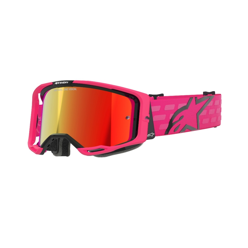 Alpinestars Vision 8 Corp Motocross Goggles pink with mirrored red lens