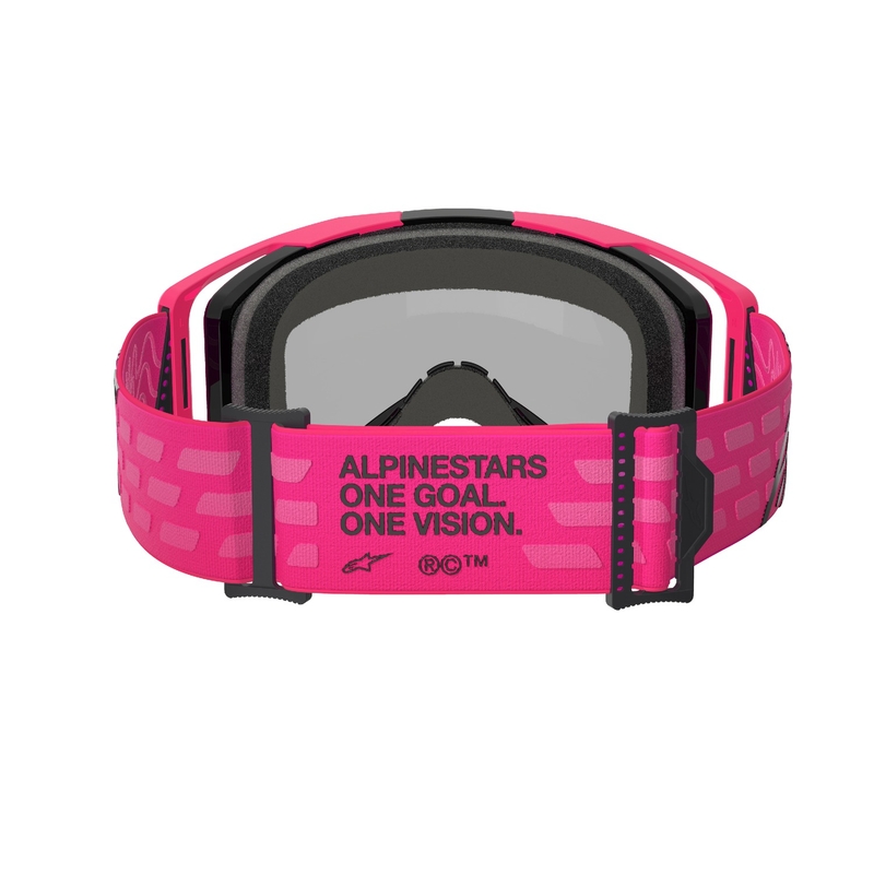 Alpinestars Vision 8 Corp Motocross Goggles pink with mirrored red lens