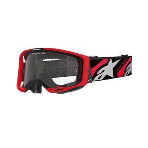Lunettes de motocross Alpinestars Vision 8 Luar rouge et noir avec écran transparent